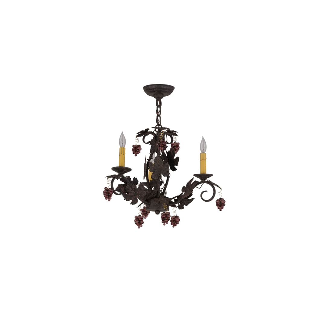 Vineyard 3 Light 18" Wide Taper Candle Style Chandelier