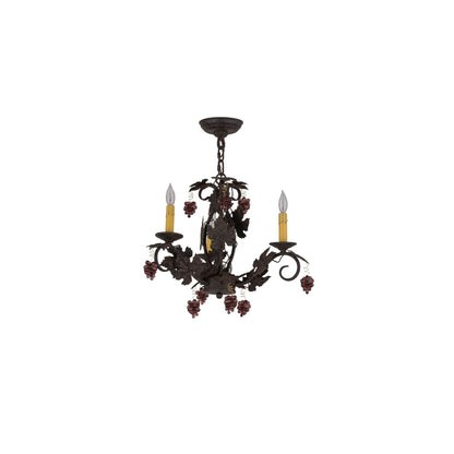 Vineyard 3 Light 18" Wide Taper Candle Style Chandelier