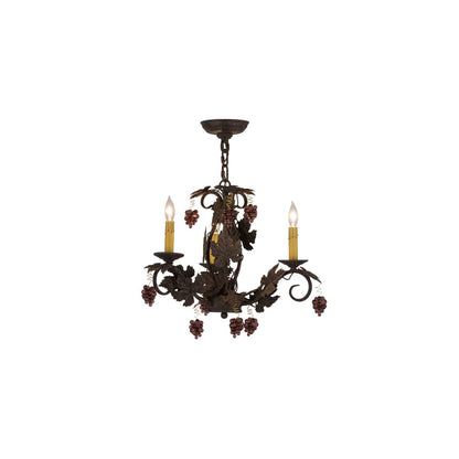 Vineyard 3 Light 18" Wide Taper Candle Style Chandelier