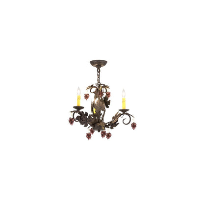 Vineyard 3 Light 18" Wide Taper Candle Style Chandelier