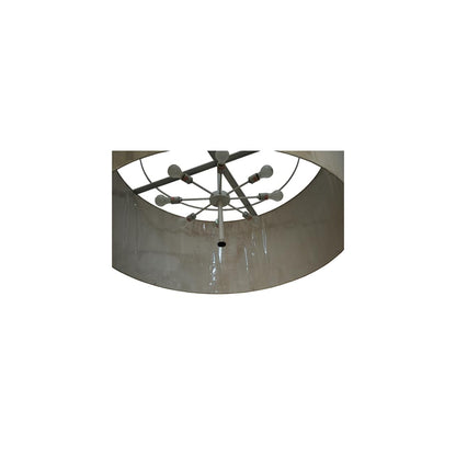 Cilindro 8 Light 48" Wide Semi-Flush Drum Ceiling Fixture - Textured Black Finish