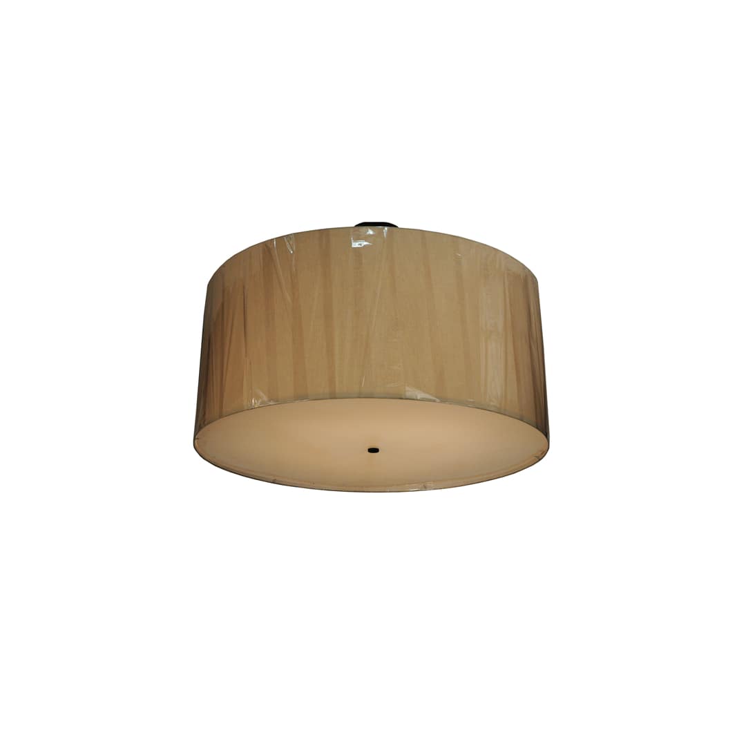 Cilindro 8 Light 48" Wide Semi-Flush Drum Ceiling Fixture - Textured Black Finish