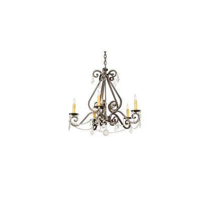 Adrianna 5 Light 26" Wide Crystal Candle Style Chandelier