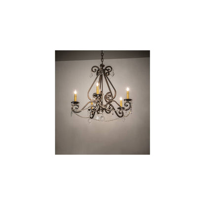 Adrianna 5 Light 26" Wide Crystal Candle Style Chandelier