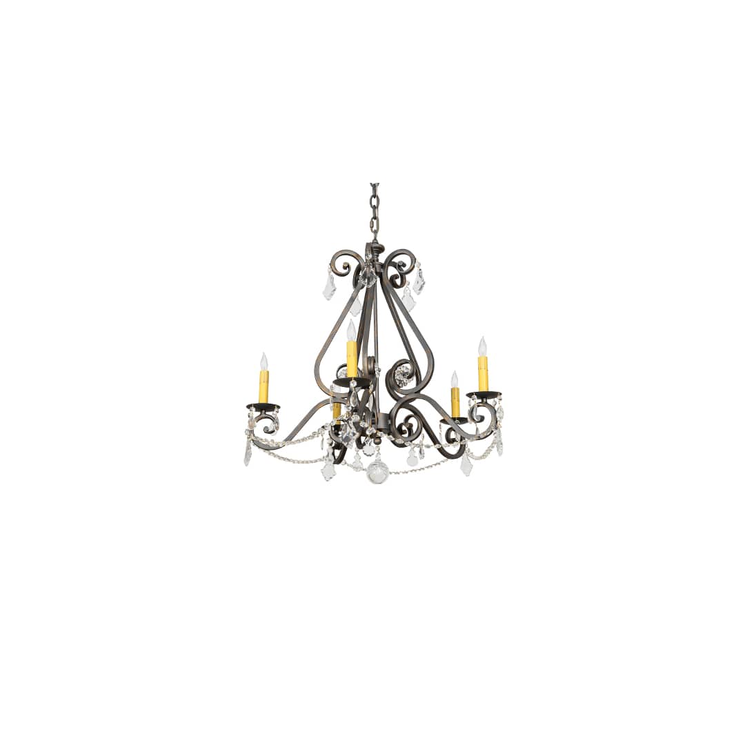 Adrianna 5 Light 26" Wide Crystal Candle Style Chandelier