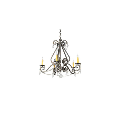 Adrianna 5 Light 26" Wide Crystal Candle Style Chandelier
