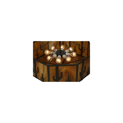 Southwest 8 Light 28" Wide Semi-Flush Drum Ceiling Fixture