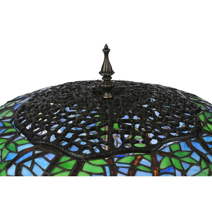 Tiffany Wisteria 2 Light 28" Tall Hand-Crafted Table Lamp with Stained Glass