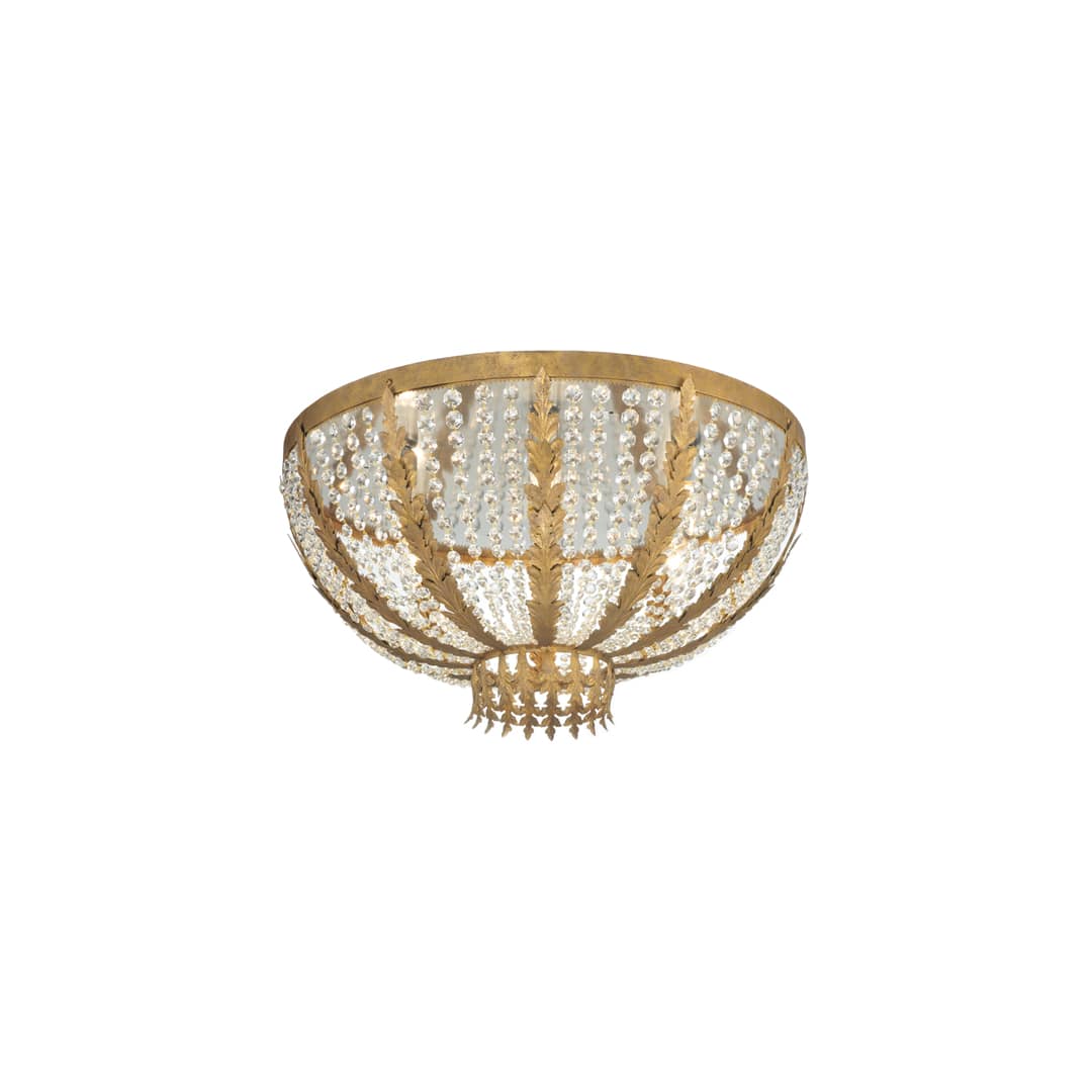 Chrisanne 5 Light 33" Wide Flush Mount Bowl Ceiling Fixture - Chrome Finish