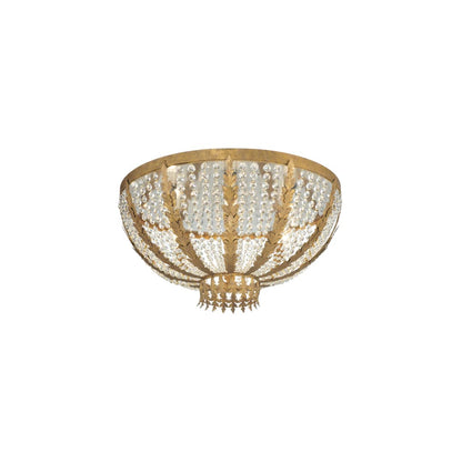 Chrisanne 5 Light 33" Wide Flush Mount Bowl Ceiling Fixture - Chrome Finish