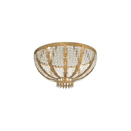 Chrisanne 5 Light 33" Wide Flush Mount Bowl Ceiling Fixture - Chrome Finish