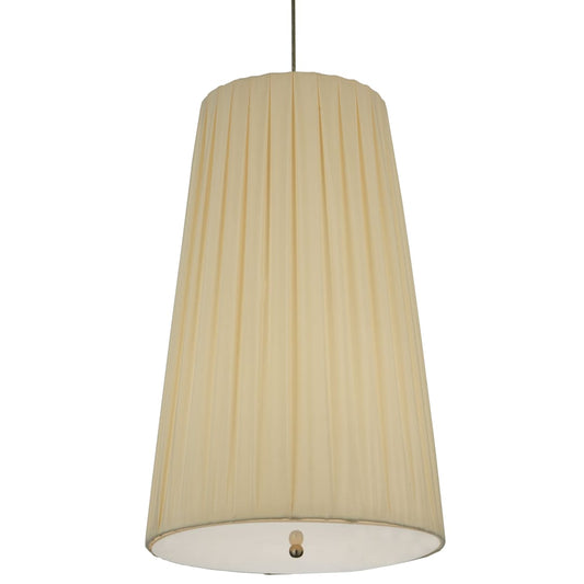 15" W Channell Tapered & Pleated Pendant