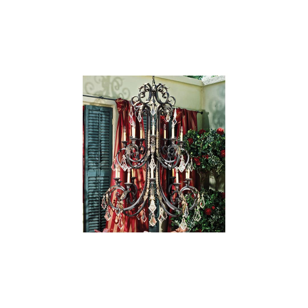 Serratina 20 Light 48" Wide Crystal Candle Style Chandelier