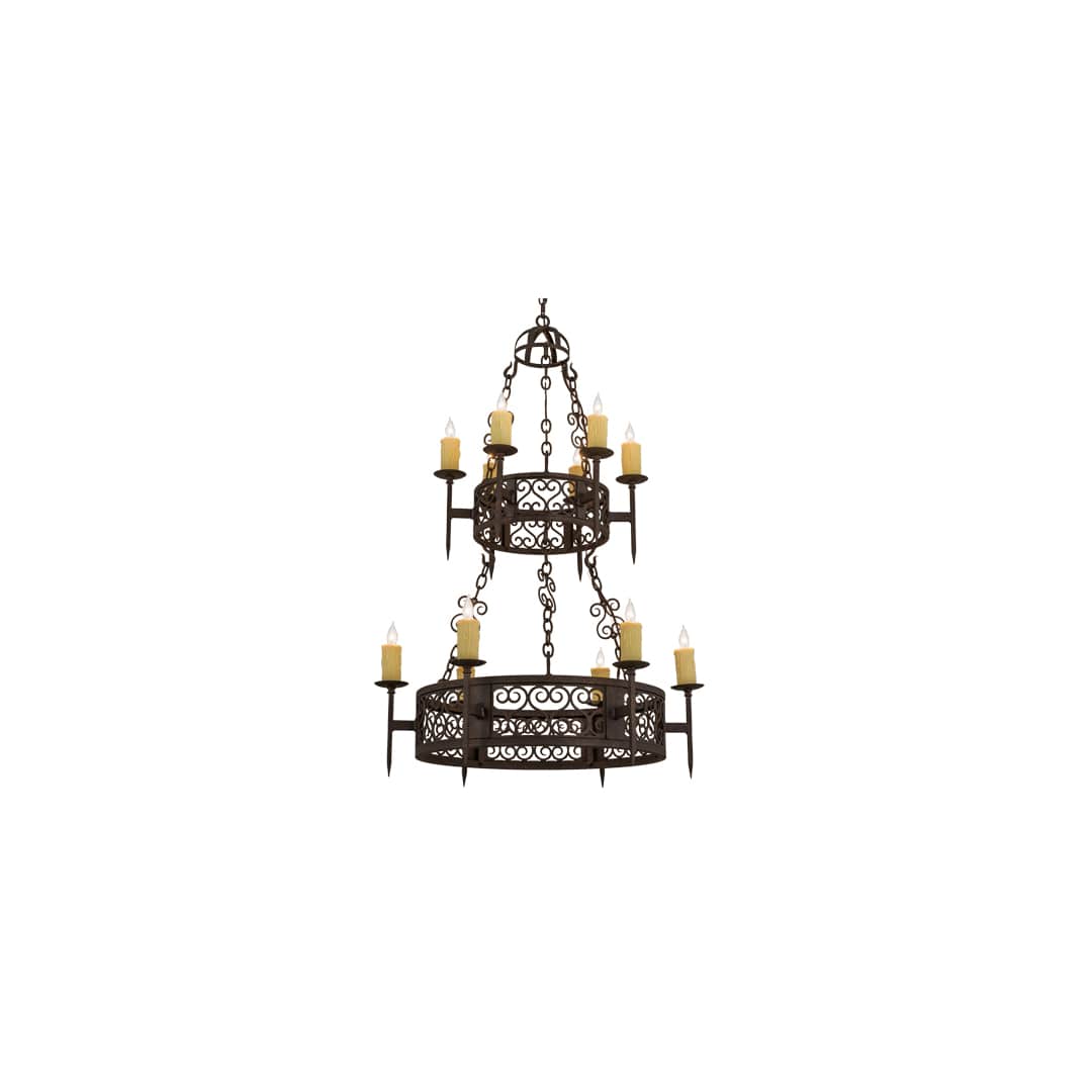 Toscano 12 Light 36" Wide Taper Candle Style Chandelier