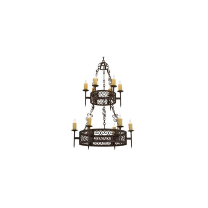 Toscano 12 Light 36" Wide Taper Candle Style Chandelier