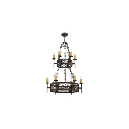 Toscano 12 Light 36" Wide Taper Candle Style Chandelier