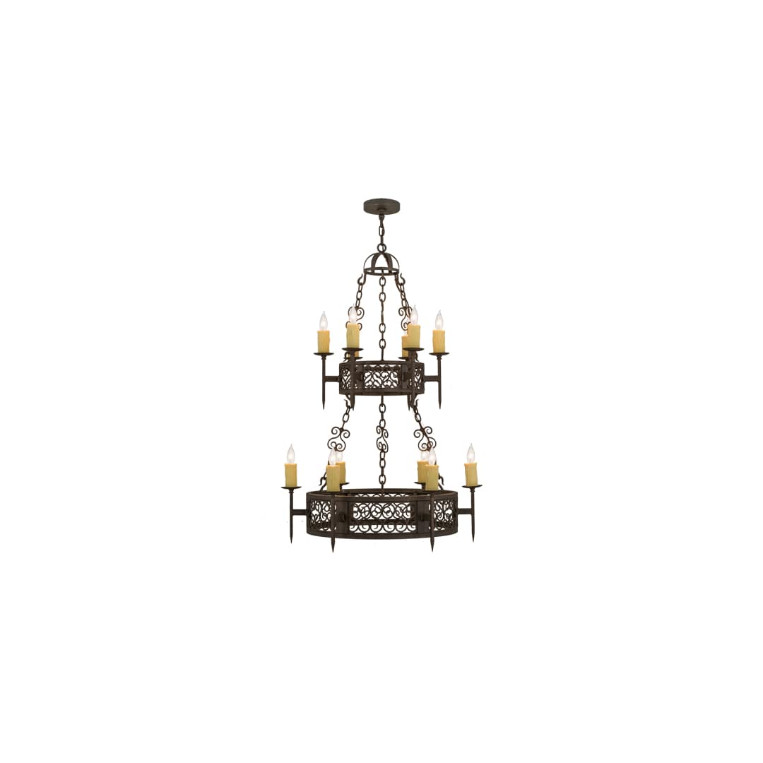 Toscano 12 Light 36" Wide Taper Candle Style Chandelier