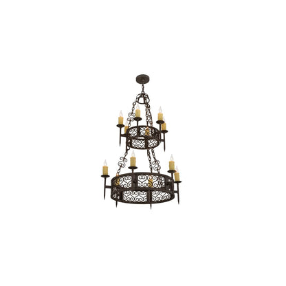 Toscano 12 Light 36" Wide Taper Candle Style Chandelier