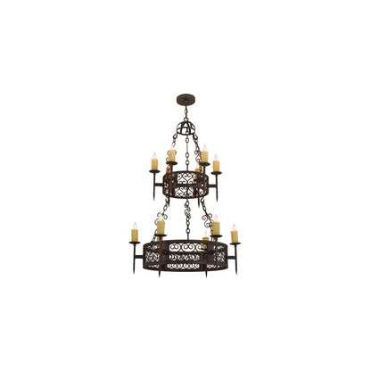 Toscano 12 Light 36" Wide Taper Candle Style Chandelier