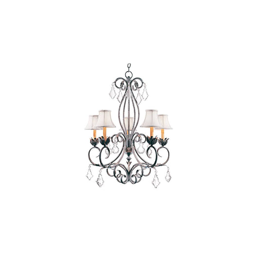 Felicia 5 Light 28" Wide Crystal Chandelier