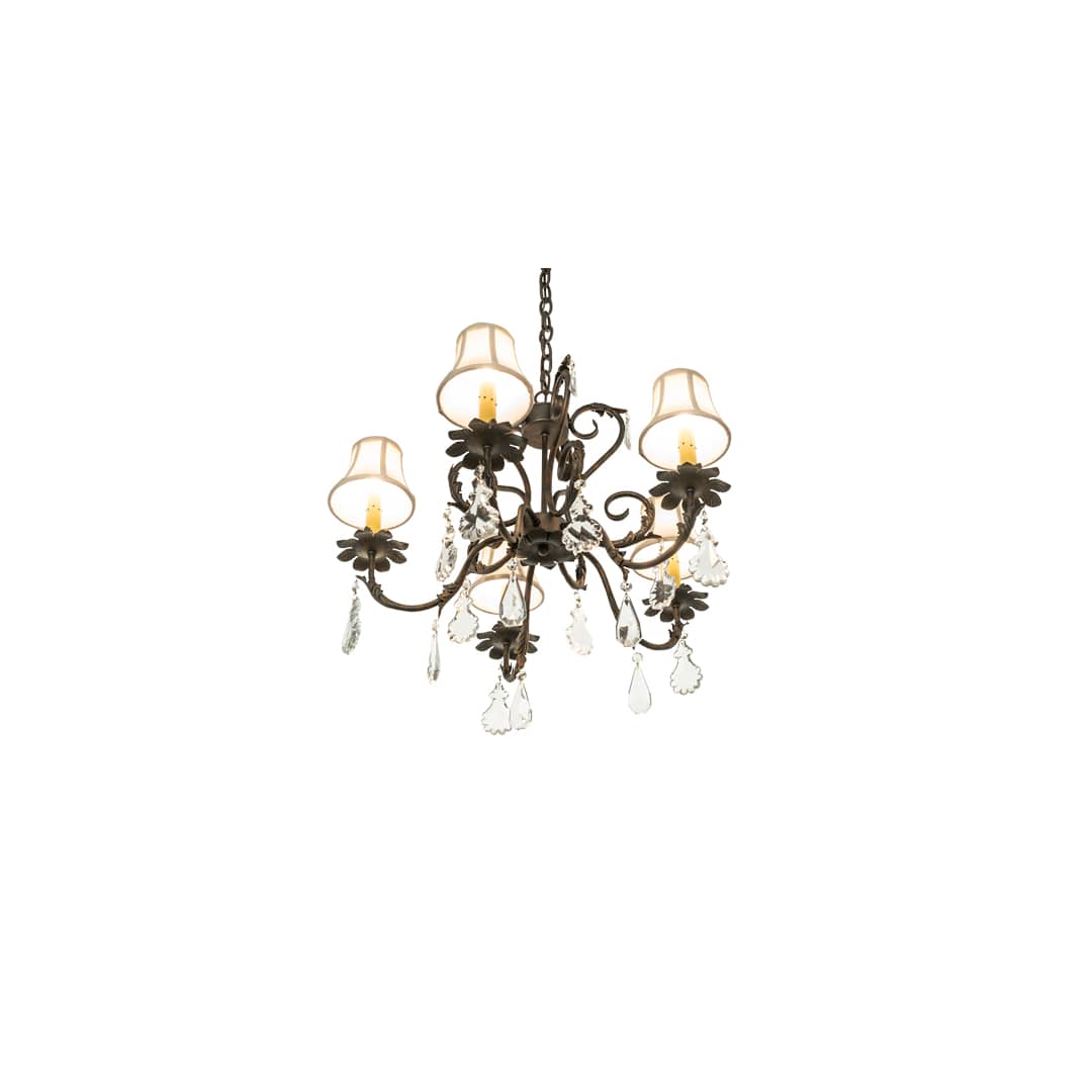Chantilly 5 Light 24" Wide Crystal Chandelier
