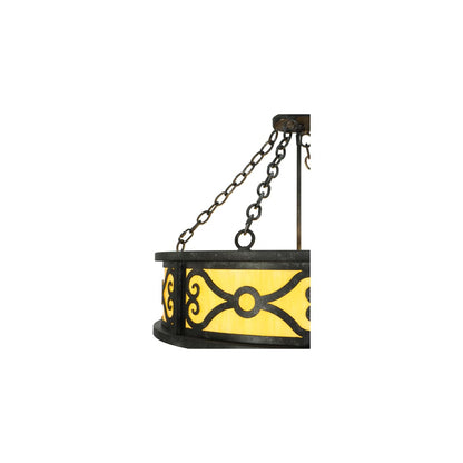 Donya 4 Light 26" Wide Semi-Flush Drum Ceiling Fixture - Cajun Spice Finish