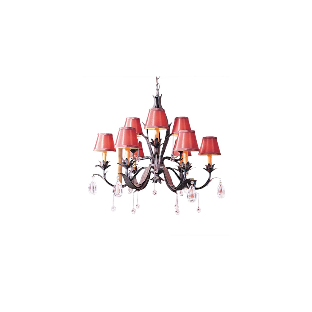 Slenderleaf 9 Light 28" Wide Crystal Chandelier