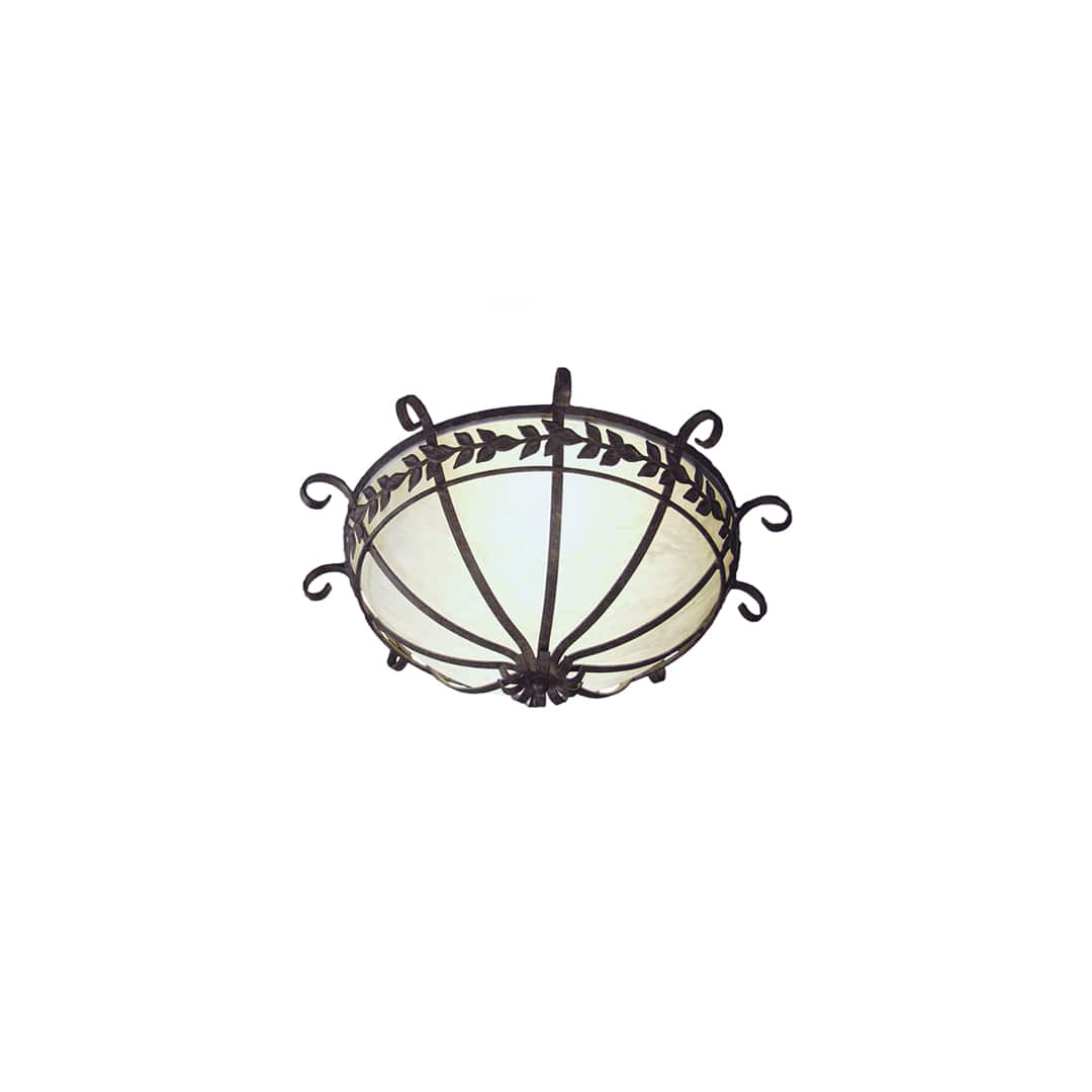 Florentine 2 Light 24" Wide Flush Mount Bowl Ceiling Fixture with White Shade - Pompeii Gold Finish