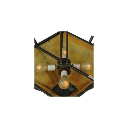 Zeta 4 Light 33" Wide Semi-Flush Ceiling Fixture