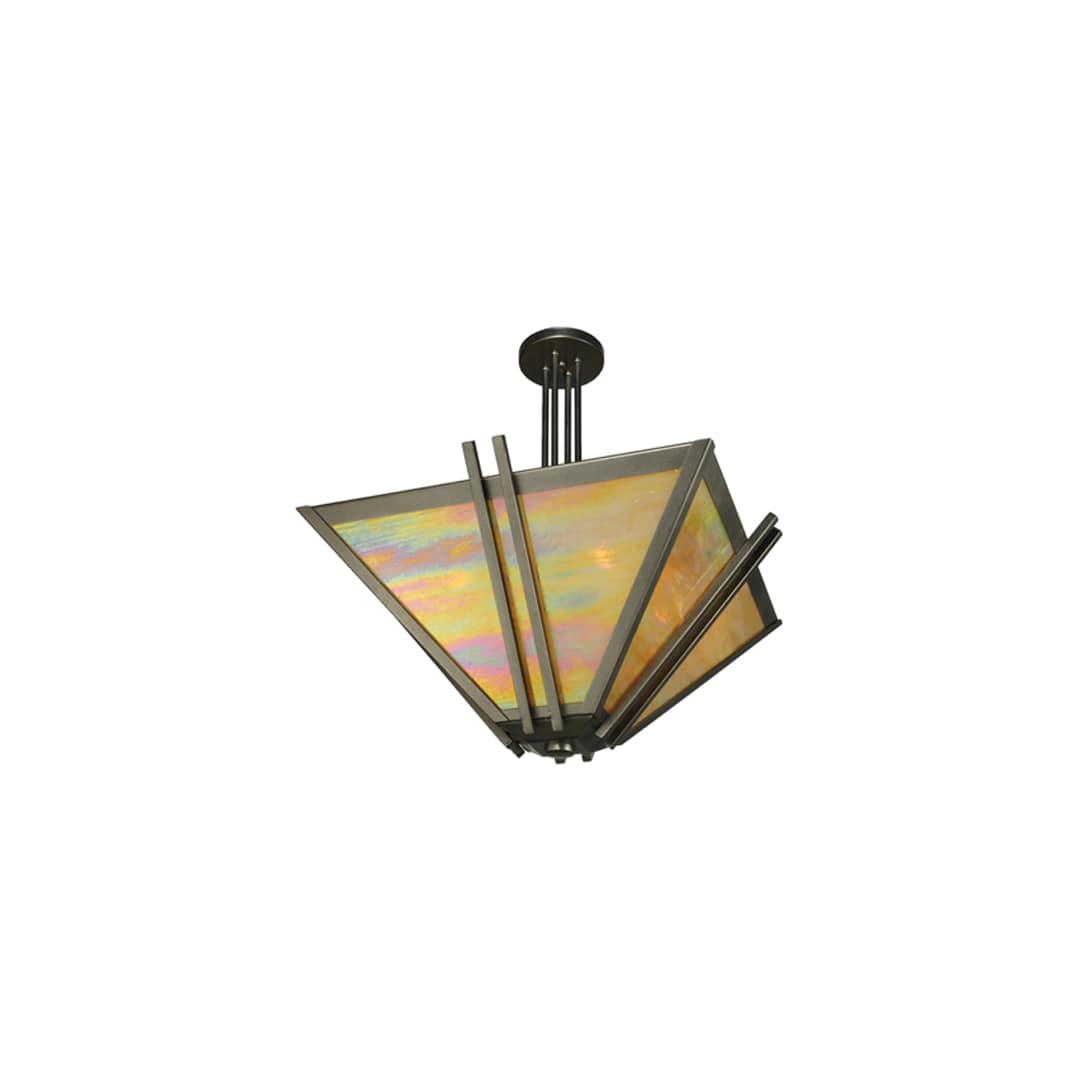 Zeta 4 Light 33" Wide Semi-Flush Ceiling Fixture