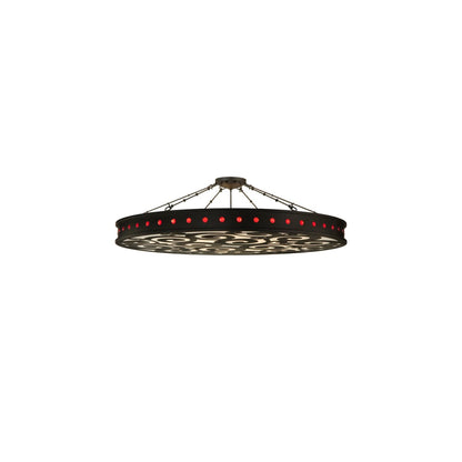 Jules 16 Light 72" Wide Semi-Flush Drum Ceiling Fixture