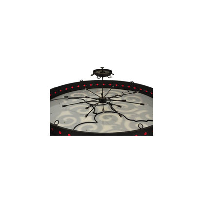 Jules 16 Light 72" Wide Semi-Flush Drum Ceiling Fixture