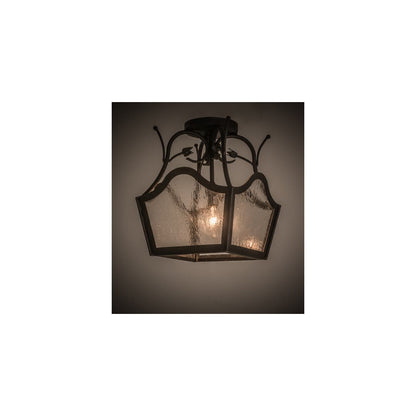 Terena 14" Wide Semi-Flush Square Ceiling Fixture