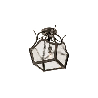 Terena 14" Wide Semi-Flush Square Ceiling Fixture