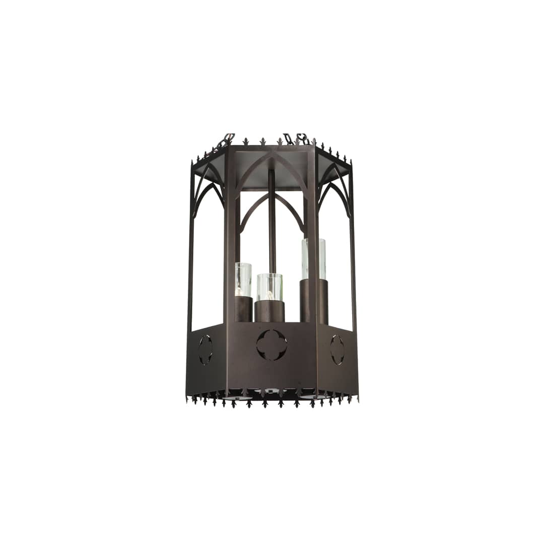 Woolf 3 Light 20" Wide Pillar Candle Pendant