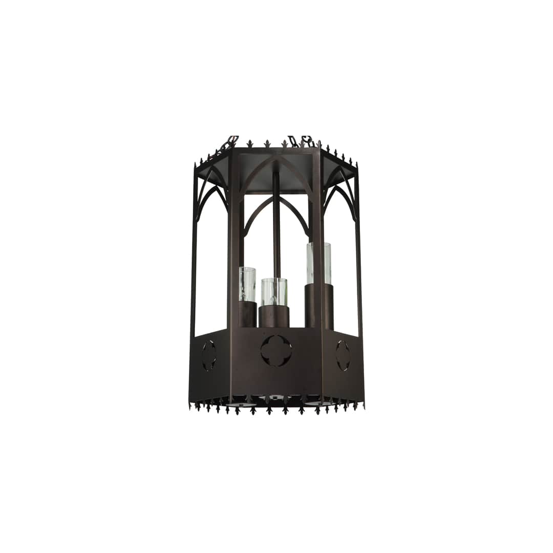 Woolf 3 Light 20" Wide Pillar Candle Pendant