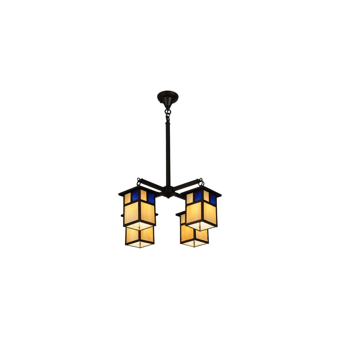Hyde Park T Mission 4 Light 25" Wide Chandelier