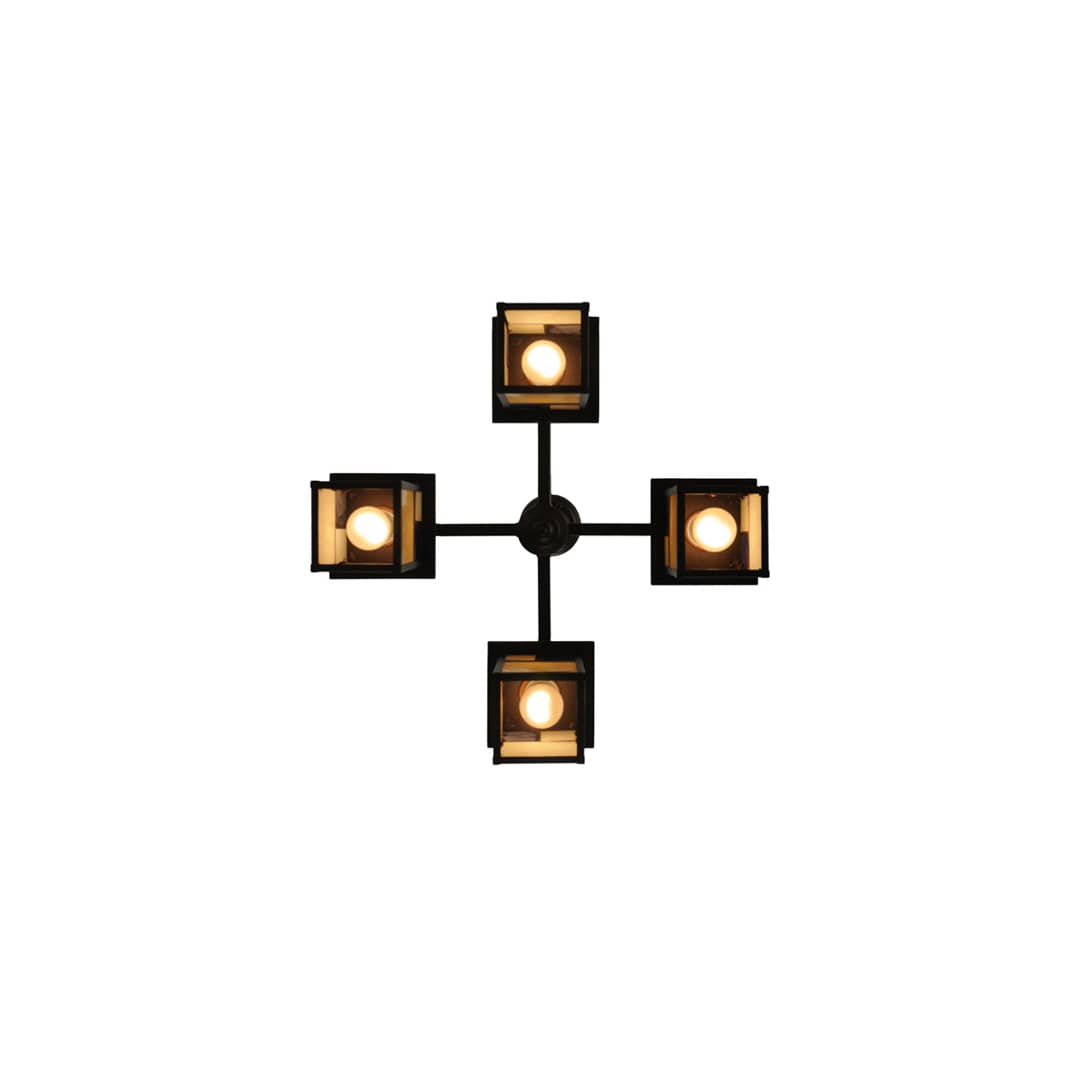 Hyde Park T Mission 4 Light 25" Wide Chandelier
