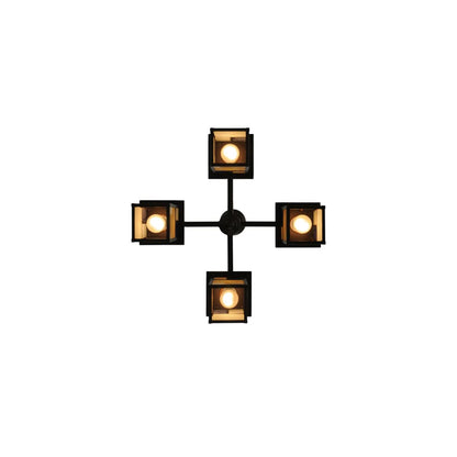 Hyde Park T Mission 4 Light 25" Wide Chandelier