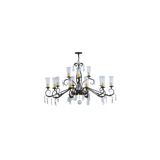 Windsor 14 Light 38" Wide Crystal Candle Style Chandelier - Custom Finish