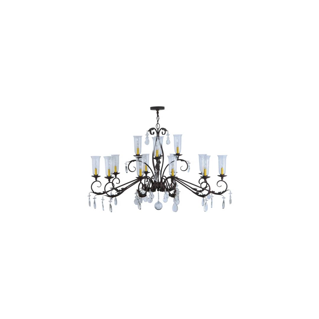 Windsor 14 Light 38" Wide Crystal Candle Style Chandelier - Custom Finish