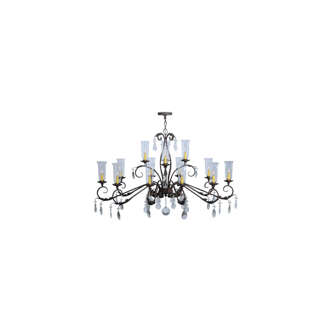 Windsor 14 Light 38" Wide Crystal Candle Style Chandelier - Custom Finish