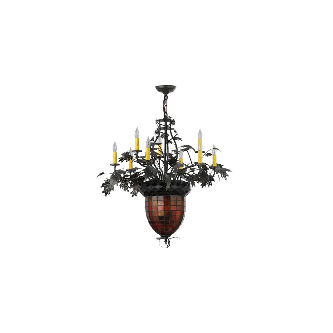 Greenbriar Oak 11 Light 34" Wide Taper Candle Style Chandelier