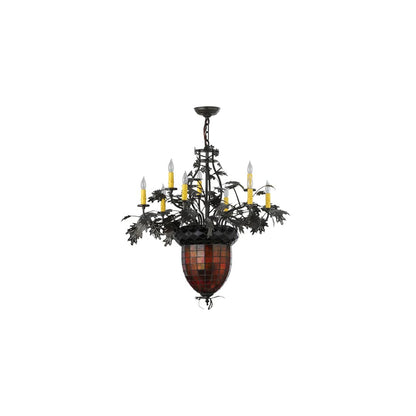Greenbriar Oak 11 Light 34" Wide Taper Candle Style Chandelier