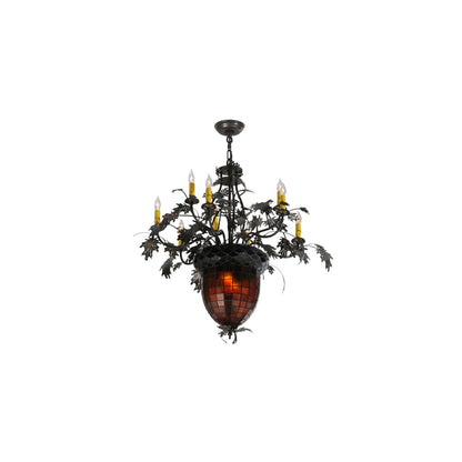 Greenbriar Oak 11 Light 34" Wide Taper Candle Style Chandelier