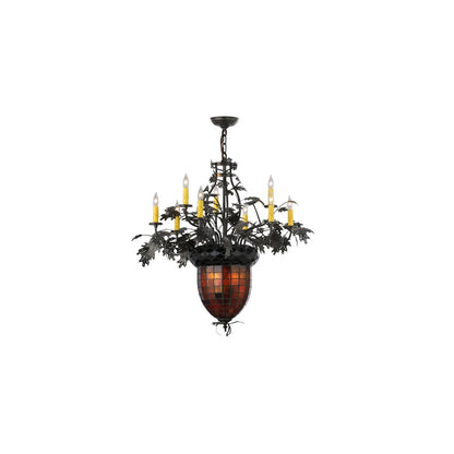 Greenbriar Oak 11 Light 34" Wide Taper Candle Style Chandelier