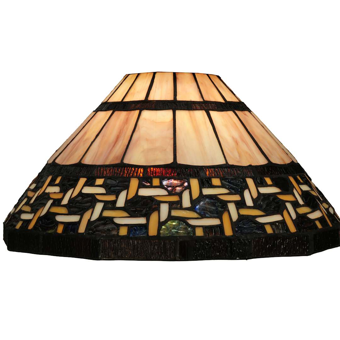 Ilona 3 Light 48" Wide Hand-Crafted Stained Glass Chandelier