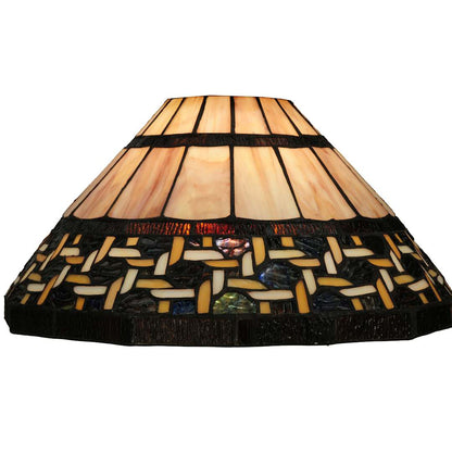 Ilona 3 Light 48" Wide Hand-Crafted Stained Glass Chandelier