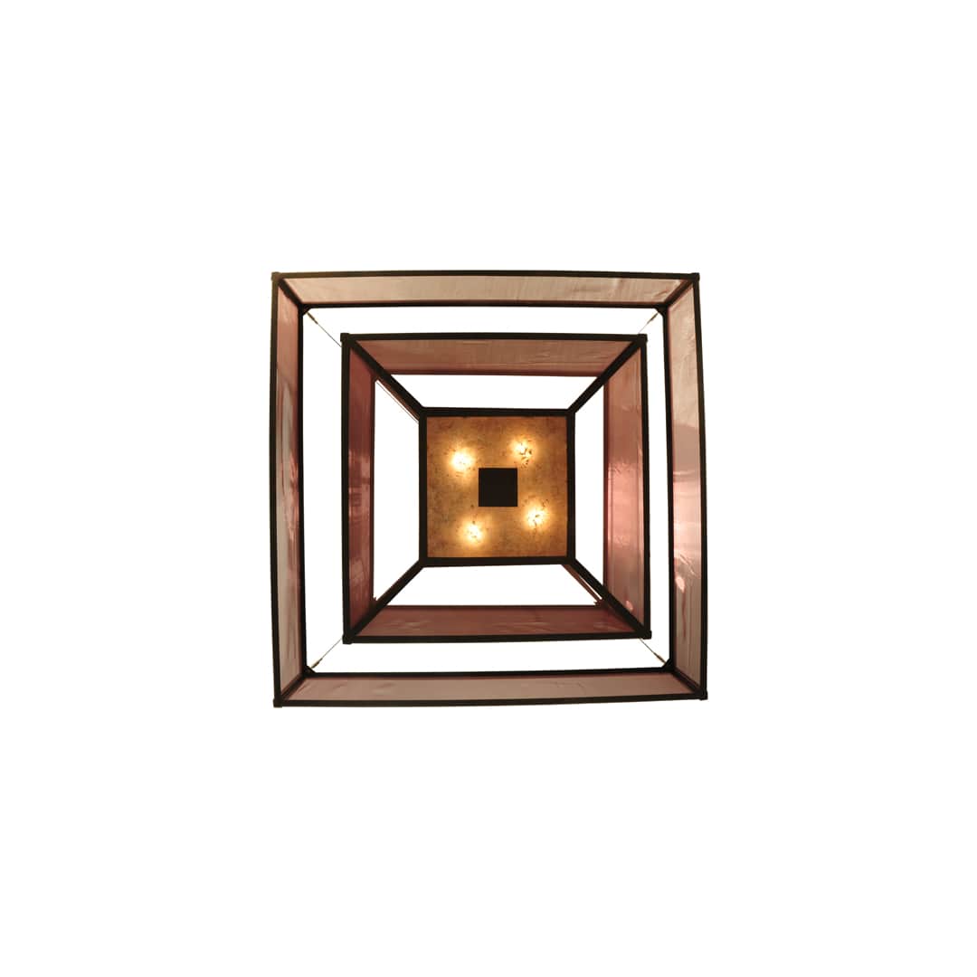 Quadrato Umador 4 Light 51" Wide Semi-Flush Square Ceiling Fixture - Gilded Tobacco Finish