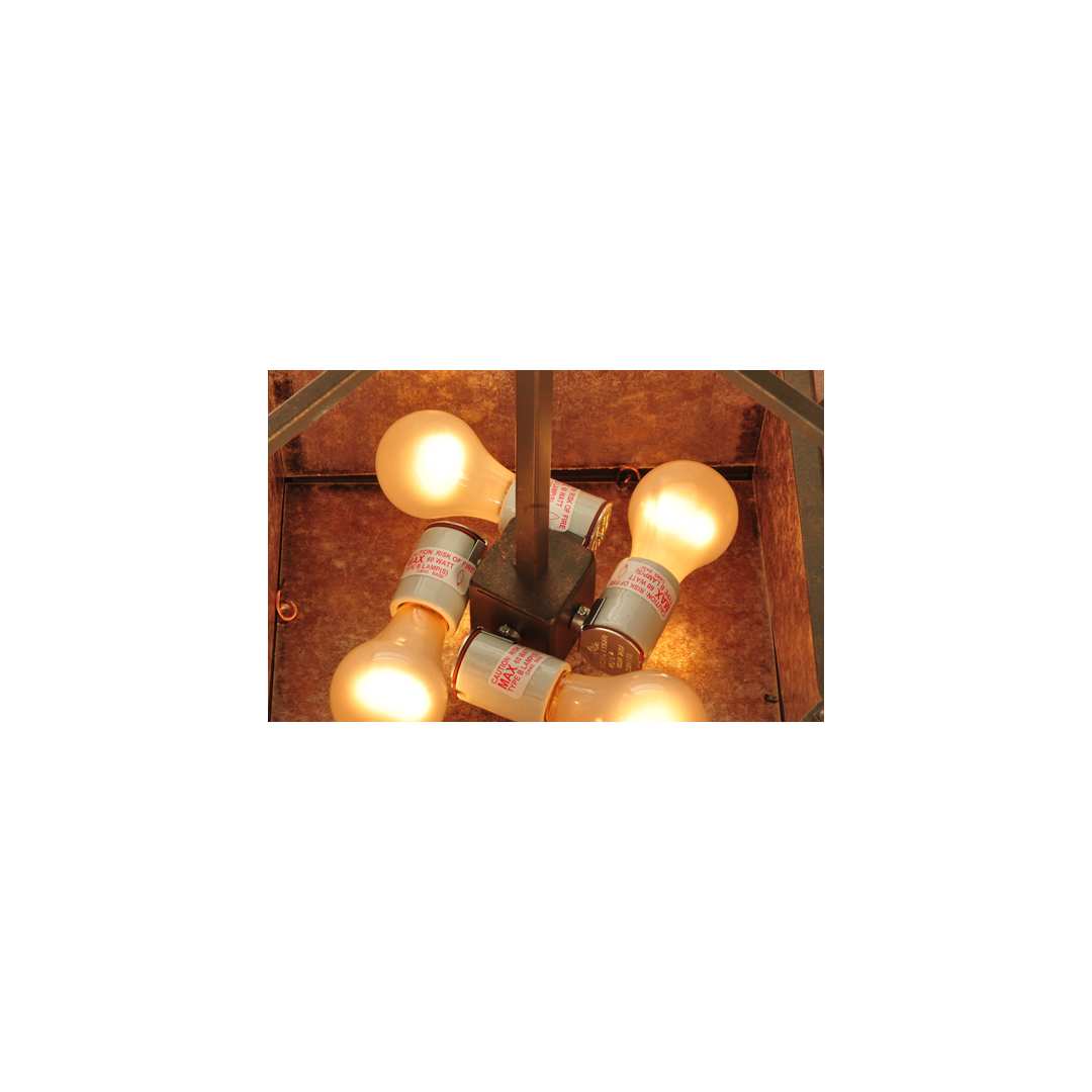 Quadrato Umador 4 Light 51" Wide Semi-Flush Square Ceiling Fixture - Gilded Tobacco Finish